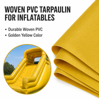 Tissu PVC tissé 500D 18x18 jaune très visible, résistant aux intempéries, pour Air Dancer à large enroulement, pour promotions commerciales