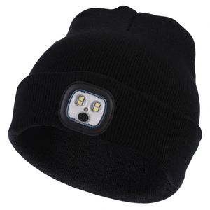 Promotional USB Rechargeable <b>LED</b> Night Run Headlight <b>Beanie</b> Outdoor Acrylic Digital Printed Logo Floppy Brim Fashion Men <b>Hat</b> - Product Image 5