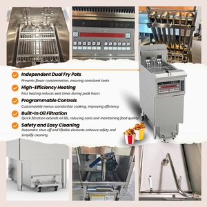 Grands bons <span class=keywords><strong>de</strong></span> réduction disponibles Friteuse électrique sans conduit Friteuse industrielle pour cuisines commerciales - Product Image 4