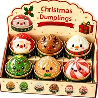 Surprise de Noël : Jouet anti-stress Squishy en TPR, modèle Fantôme d'Halloween, Pain vapeur, Bonbon au malt, à presser et à étirer, 8,5 cm, Grinch Noël