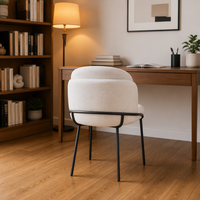 Chaises de salle à manger en velours avec pieds en métal rembourrés, style nordique moderne et luxueux pour restaurant
