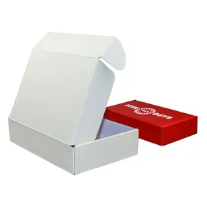 Logo personalizzato rosa scatole di cartone ondulato pieghevole per il confezionamento di felpe con cappuccio abbigliamento abbigliamento Mailer scatole di spedizione contenitori