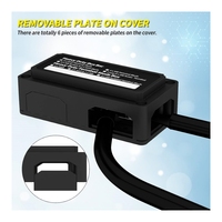 Bloc de distribution d'alimentation étanche 300A 12V DC Marine Solar -Positive & Ground 3/8 "M10 4 Goujons Bornier robuste Barre omnibus