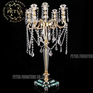 Acrylic Crystal Wedding Decoration Luxury Candle Holders Acrylic Centerpiece For Event Table Used