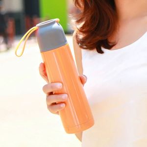 Thermos en acier inoxydable 304, mignon et compact, avec cordon en silicone, pour l'intérieur et l'extérieur - Product Image 2