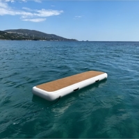 Passerelle gonflable DWF pour bateaux - Rampe en PVC de 250 cm, antidérapante en EVA, 500 lb, avec sac de pompe, sert également de plateforme de baignade flottante