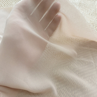 Rouleau de tissu en mousseline de polyester doux et transparent pour hijab, foulard, chemisier et robe longue