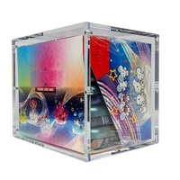 Étui de présentation en acrylique transparent magnétique résistant aux UV personnalisé fait à la main par Yageli, mini boîte en étain Pokemoned, 8 boîtes en étain, étui de vente au détail avec couvercle