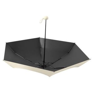 Mini Portable 5-Fold <b>Pocket</b> Capsule Umbrella Alloy Ribs Custom Logo Manual <b>Plastic</b> Handle Dual-use Sun Rain Black Coating UV - Product Image 6
