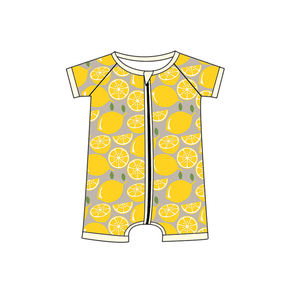 Pijamas Cortos de Bambú al por Mayor RTS, Mameluco de una Pieza para Bebé, Ropa Infantil Personalizada, Mameluco Estampado de Manga Corta - Product Image 4