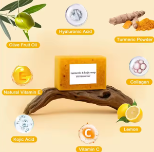 <span class=keywords><strong>Sapone</strong></span> Sbiancante alla Curcuma e Acido Kojico 100g, <span class=keywords><strong>Sapone</strong></span> <span class=keywords><strong>Solido</strong></span> Fatto a Mano Delicato <span class=keywords><strong>per</strong></span> Tutti i Tipi di Pelle, <span class=keywords><strong>Sapone</strong></span> <span class=keywords><strong>per</strong></span> Viso e Corpo Femminile - Product Image 3