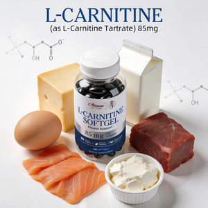 Cápsulas Blandas de L-Carnitina <span class=keywords><strong>85mg</strong></span> de Marca Privada, Tartrato de Aminoácidos para Pérdida de Peso, Moldeamiento Corporal, Resistencia y Recuperación, Fórmula Sin Gluten ni Alcohol - Product Image 4