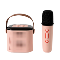 Meilleure vente : Microphone design avec lumières RGB colorées pour enfants et adultes, haut-parleur stéréo sans fil en métal