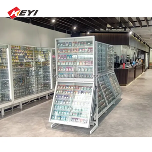 Tùy chỉnh sàn kim loại đứng TCG giao dịch thẻ hiển thị trường hợp Gondola Kệ xếp loại thẻ hiển thị giá cho các cửa hàng bán lẻ thẻ thể thao - Product Image 6