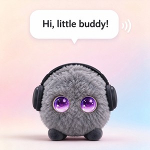 Juguete de Peluche Inteligente Moyoyo AI, Gris, con Audífonos, Diálogo por Voz, Mascota Electrónica Interactiva, Muñeco Suave, Venta al Por Mayor - Product Image 1