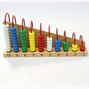 Abaque en bois à 10 rangées, perles de comptage, jouet éducatif pour enfants, outil de calcul pour l'apprentissage des mathématiques - Product Image 1
