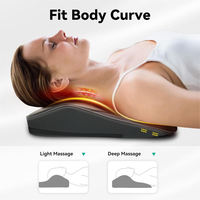 Coussin de massage chauffant à piles avec vibrations pour la taille, le dos et les cuisses, coussin de massage électrique multifonction