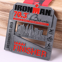 Or Argent Bronze Médaille Fabricant Designer Logo Zinc Alliage Prix Trophées Marathon Course Personnalisé Métal Sport Médaille