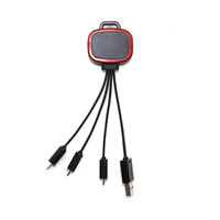 Cadeaux promotionnels câble de charge USB 5 en 1 avec lumière LED câble multi-chargeur type-c Micro USB Logo personnalisé