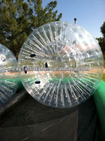 Nouvelle boule à bulles gonflable pour adultes, en PVC transparent, à roulettes, pour se coucher à l'intérieur, boule zorb gonflable