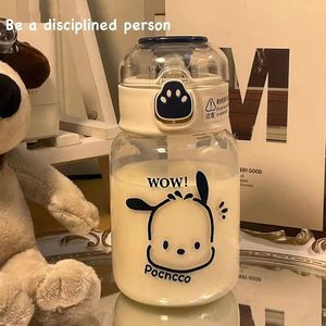 Nuevo diseño 500ml lindo Kawaii claro niños niña botella <span class=keywords><strong>de</strong></span> agua <span class=keywords><strong>de</strong></span> plástico con pajita imagen <span class=keywords><strong>de</strong></span> dibujos animados - Product Image 3