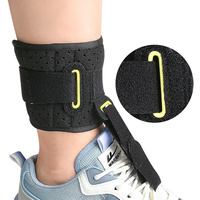 Sangle de cheville respirante pour pied tombant, en polyester et silicone, antidérapante, avec support de l'avant-pied et fixation de lacets réglable, attelle de cheville