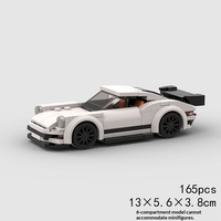 Blocs de construction MOC Supercar Racing Vehicle en plastique ABS, 165 pièces, mini briques, jouet éducatif DIY, modèle compatible avec d'autres marques