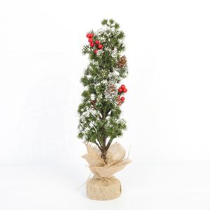 Nuevo diseño 20cm Navidad Mini decoración árbol Navidad Pe árbol de mesa con suministros pintados en blanco decoración de Navidad - Product Image 2