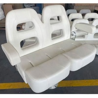 Siège de bateau double rabattable Marine Deluxe, banquette de bateau pliable, siège double pour bateau