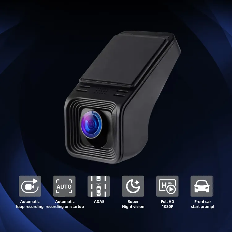 كاميرا داش مسجلة HD 1080P بزاوية 130 درجة في السيارة بزاوية واسعة صندوق أسود أحادي العدسة كاميرا مركبة مزودة بـ USB واندرويد
