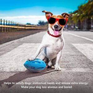 Jouet interactif écologique <span class=keywords><strong>pour</strong></span> <span class=keywords><strong>chien</strong></span> et chat, balle à mâcher en caoutchouc qui couine - Presque <span class=keywords><strong>indestructible</strong></span>, durable <span class=keywords><strong>pour</strong></span> soulager l'anxiété - Product Image 2