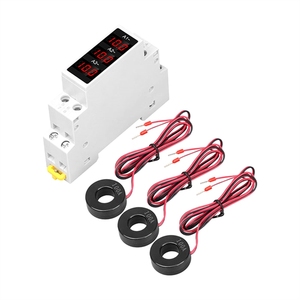 Ampèremètre numérique SDM010A pour rail DIN, triphasé AC 80-500V, affichage numérique, mesure 0-100A - Product Image 1