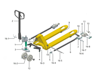 Pièces détachées durables pour transpalette manuel, pièces de rechange en fonte pour chariot de manutention hydraulique d'entrepôt