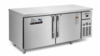 Congélateur de comptoir en acier inoxydable de 380 L, congélateur commercial sous comptoir pour hôtel, stockage d'aliments congelés