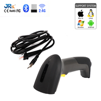 Lecteur de codes-barres sans fil Bluetooth JR 650w avec interface USB en stock, scanner de codes-barres 1D 2D QR
