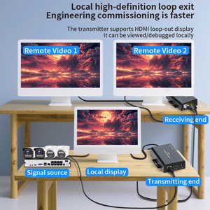 4K 30Hz 60m HDMI KVM Extender Over RJ45 CAT5e CAT6 Ethernet mạng cáp âm thanh video Transmitter <span class=keywords><strong>Receiver</strong></span> Dual đầu ra HDMI - Product Image 4