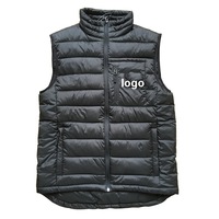 Chaleco Acolchado de Invierno para Hombre, Resistente al Viento y Transpirable, con Patrón a Cuadros, Cuello Mao, Cierre de Cremallera, Prenda Exterior Ecológica