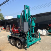 Vente directe d'usine Portable 30HP Diesel plate-forme de forage de forage Mini automatique 200m puits d'eau machine de forage moteur de base