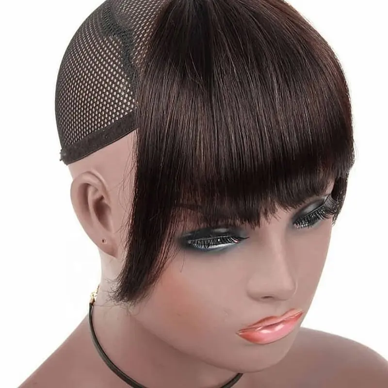 Frangia di capelli umani Remy frangia 100 Clip di capelli umani in colore nero cinese peso materiale tipo di origine vergine grammo di alta qualità