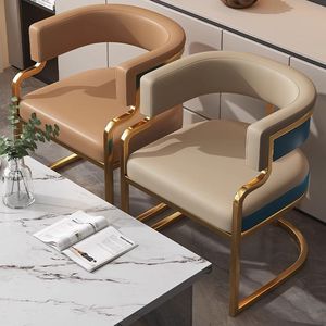 Silla <span class=keywords><strong>de</strong></span> Comedor <span class=keywords><strong>de</strong></span> Lujo con Respaldo Acolchado y Estructura <span class=keywords><strong>de</strong></span> Acero al Carbono Premium, Ligera, para Hogar y Oficina - Product Image 5