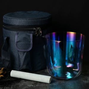 Mangkuk bernyanyi kristal 6 inci produk kuarsa mangkuk suara Set perkusi instrumen Alchemy terapi penyembuhan suara 7chakra - Product Image 4