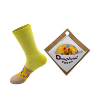 Spot Creative Mid-tube Fun Chaussettes Donut Fabricants d'emballages Vente en gros Automne Unisexe