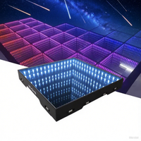 Piste de danse miroir étanche 3D LED interactive pour clubs, mariages et événements haut de gamme