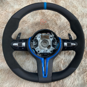Volant en fibre de carbone véritable pour <span class=keywords><strong>BMW</strong></span> M3 G80 G20 G21 G22 G28 G29 2024 2023 <span class=keywords><strong>2022</strong></span> 2021 2020 avec trous pour palettes de changement de vitesse - Product Image 6