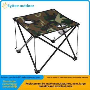 Tavolo da Campeggio Quadrato Leggero e Portatile OEYTREE in Metallo con Sedia Pieghevole in Tessuto Oxford <span class=keywords><strong>per</strong></span> Turismo e Spiaggia - Product Image 2