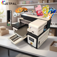 Jetpal A3 kepala ganda XP600 pencetak Flatbed UV kualitas tinggi untuk Label kristal 30cm mesin cetak Inkjet