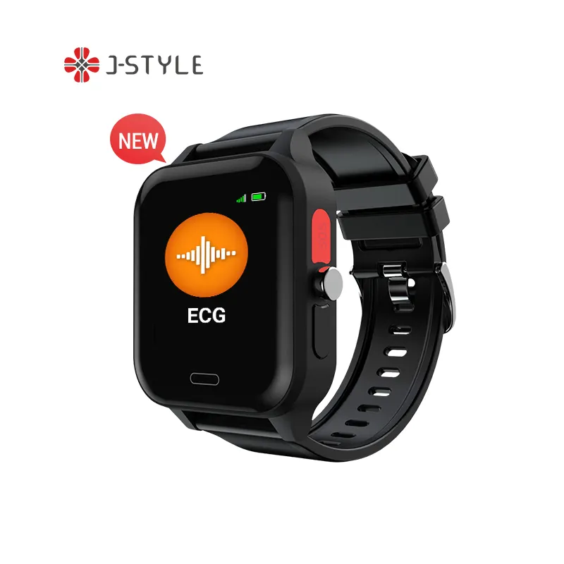 J-style personal alarm sos button fall Android quad core calling function sim slot 4g smart watch with wifi for senior adult