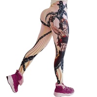 Leggings Push Up Fitness Femininas, Calça de Alta Elasticidade para Estampa de Yoga, Estampada, Cor Preta, Novo, Herói, Estampa Esportiva 3D