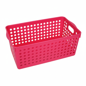 Cesto portaoggetti largo rosso Inomata - Product Image 1