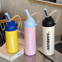 Bouteille d'eau isotherme grande capacité en acier inoxydable 316 avec affichage de la température, tasse de sport portable avec paille pour l'école